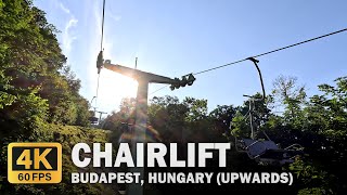 Chairlift in Budapest (Upwards) [4K] [60FPS]