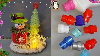 5 New Christmas/Holiday Decoration ideas from Detergent Bottle Caps | DIY Christmas craft idea 46☃️