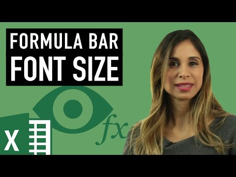 How to Change the Font Size in the Formula Bar in Excel