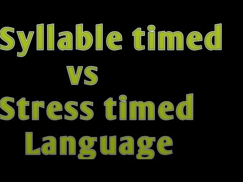 syllable timed vs stress timed language
