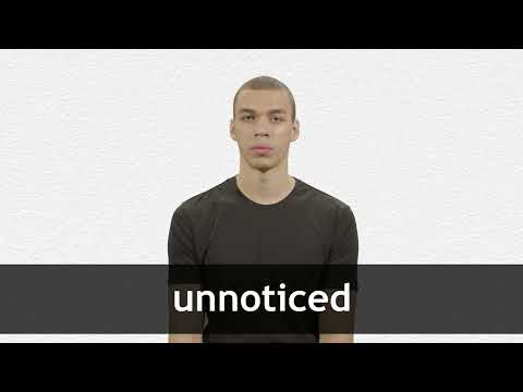 UNNOTICED definition in American English