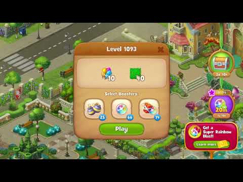 Gardenscapes 1093 Level - 18 moves - NO BooSTERS