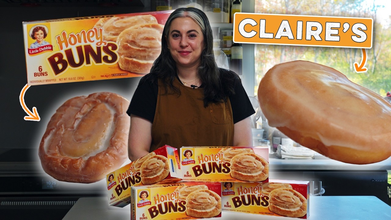 I Tried Making Homemade Little Debbie Honey Buns | Claire Recreates