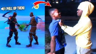 CONFRONTING a Fortnite Trash Talker FACE TO FACE! Fight?