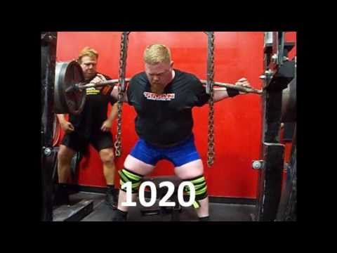 Henry Thomason Box Squat 1020 x 2 @ Bad Attitude Gym