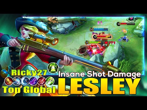 Lesley Insane One Shot Damage! Top Global Lesley by Ricky27 ~ Mobile Legends