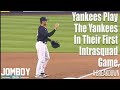 Yankees play the Yankees in their first intrasquad game, a breakdown