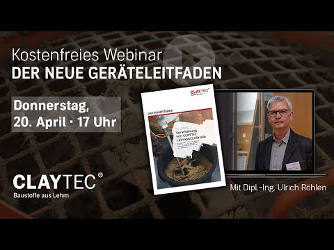 Kostenfreies Webinar: der neue CLAYTEC Geräteleitfaden