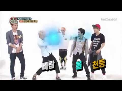 [ENGSUB] 130814 EXO Weekly Idol CUT! ChanHunSuChen Power!!