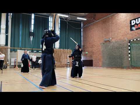 Stockholm Kendo Open 2018, 3 dan+ class, Max Wohlfarth - Ren Watanabe