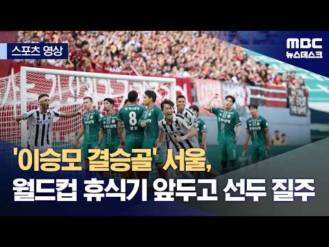 '이승모 결승골' 서울, 월드컵 휴식기 앞두고 선두 질주