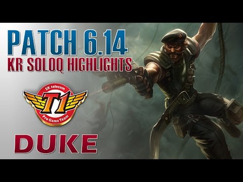 SKT T1 Duke - Gangplank Top Lane - KR LOL Challenger 960LP Highlights
