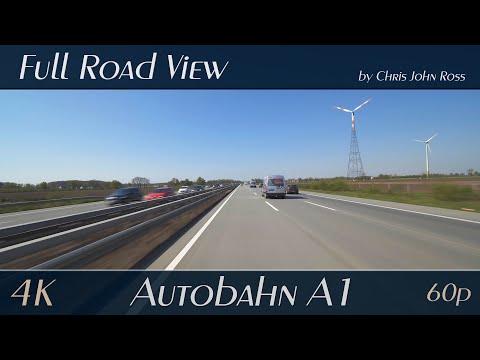 Autobahn (A1), Germany: Posthausen - Oyten - Bremer Kreuz - 4K Ultra HD