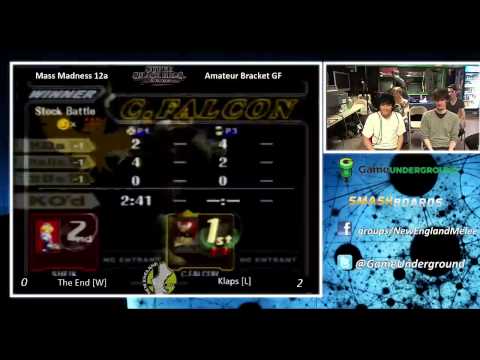 Mass Madness 12a - Klaps vs The End SSBM Amateur Bracket Grand Finals - 1 / 2