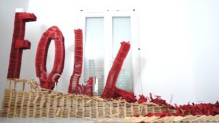 Reverse Slowmo Domino Kapla Compilation