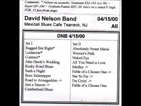 David Nelson Band-- Set 1 (April 15, 2000; Teaneck, NJ)