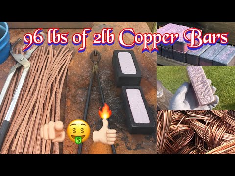 My BIGGEST COPPER MELT - WHOPPING 96 lbs +👊🏻🤩👍🏻 #trashtotreasure #recycle