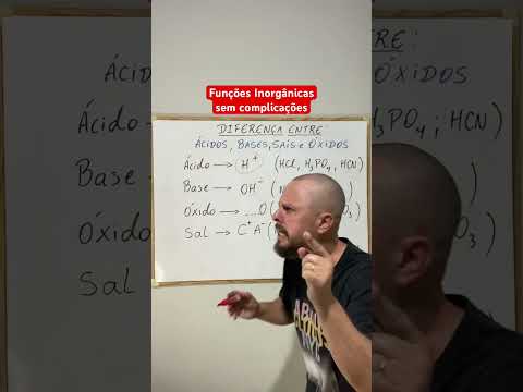 Diferença entre Ácidos, Bases, Sais e Óxidos. Funções inorgânicas. #química #vestibular #enem