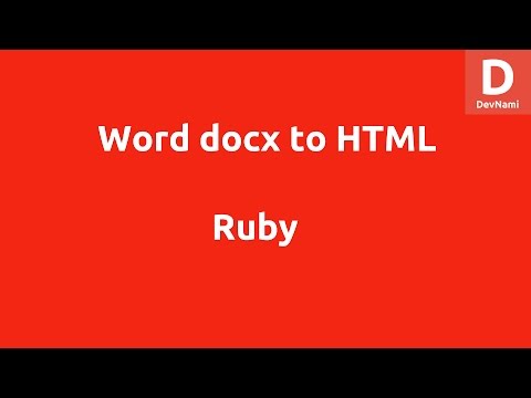 Ruby Convert Word Docx to HTML
