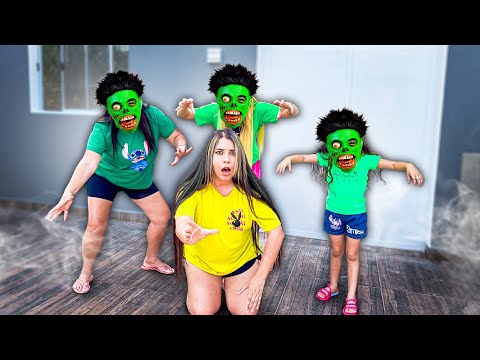 MINHA FAMÍLIA VIROU UM MONSTRO ASSUSTADOR PARA ME ASSUSTAR!! *Tive que correr