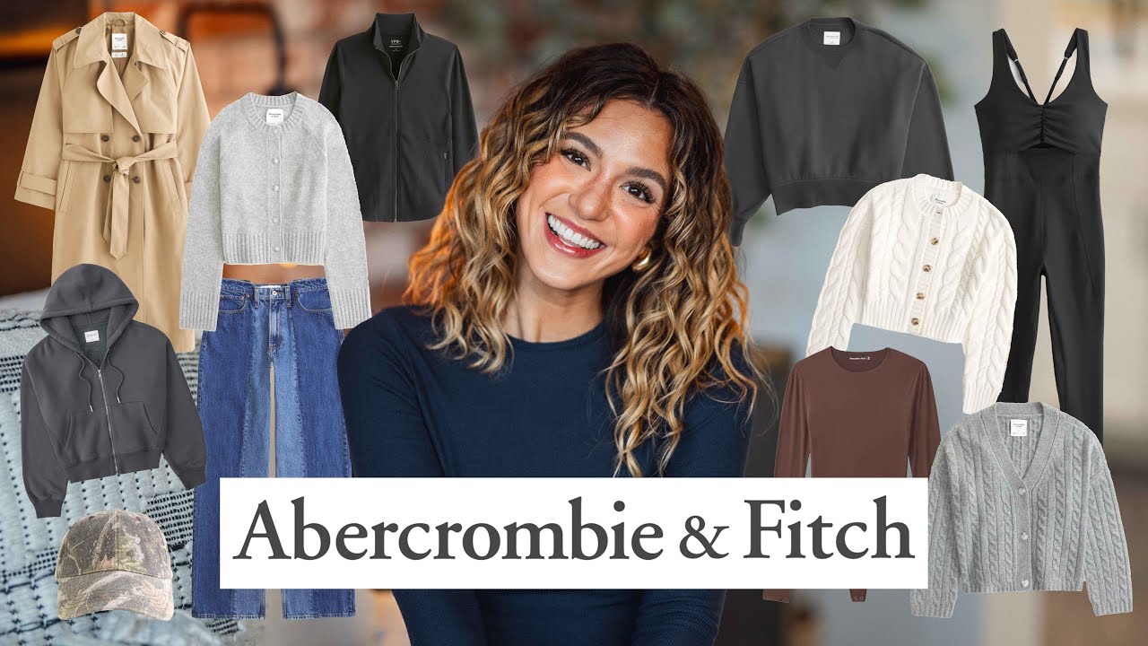 ABERCROMBIE WINTER TRY-ON HAUL! (JEANS, CARDIGANS, TRENCH COAT, SWEATSHIRTS, ACTIVEWEAR, YPB) | 2024