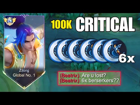 WHEN GLOBAL ZILONG ONE-SHOTS EVERYONE WITH THIS 100K CRITICAL BUILD!! 💀