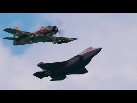 F-35 Lightning II Multirole Fighter Heritage Flight I Air and Sea Show 2023 Miami Florida I 4K UHD