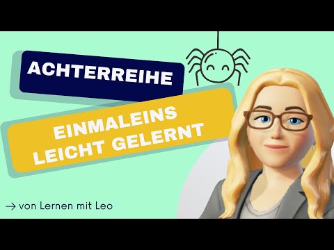 1x8 Learn the eighth row easily, multiplication table made easy, from Learning with Leo, 8th row