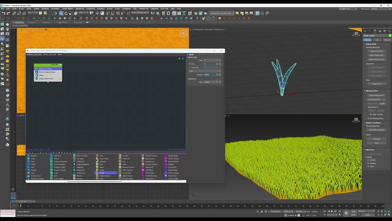 tyFlowで草を揺らす 制作手順  | 3ds Max：プラグイン活用で表現の幅を拡げよう！第12回