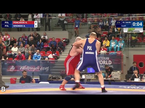 Qual. FS - 130 kg: A. WRONSKI (POL) df. K. PENCARSKI (POL) by TF, 11-0