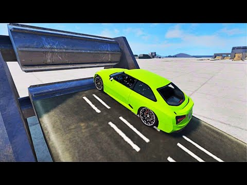 Cars vs Spinning Roller – BeamNG.Drive