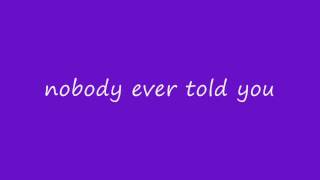 Nobody Ever Told You by Carrie Underwood Karaoke