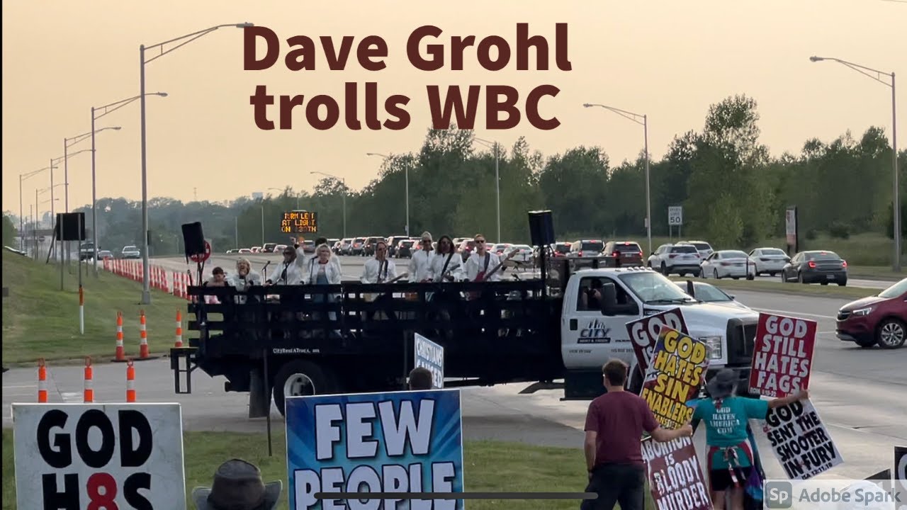 Foo Fighters (Dave Grohl) troll the Westboro Baptist Church - YouTube