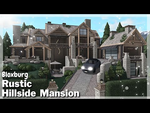BLOXBURG: Rustic Hillside Mansion Speedbuild | Roblox House Build