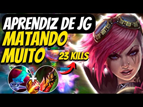 CARREGANDO NA JG MESMO SEM SEM SABER | APRENDIZ DE JG | VI vs LEE SIN | JG | LEAGUE OF LEGENDS