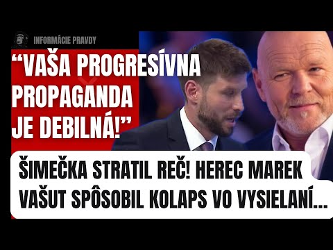 Potupa pred kamerami! Herec Marek Vašut dal Šimečkovcom tvrdý úder #politika #komentar