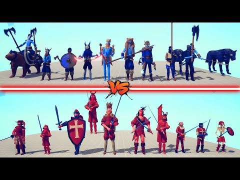 AXE TEAM vs SWORD TEAM | TABS - Totally Accurate Battle Simulator