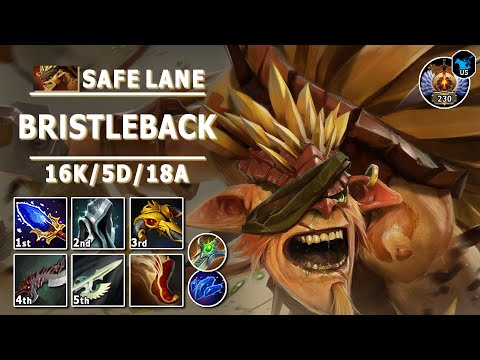 Bristleback Safe Lane Carry | 7.31b | Pos 1 BB Guide | Dota 2 Immortal Gameplay
