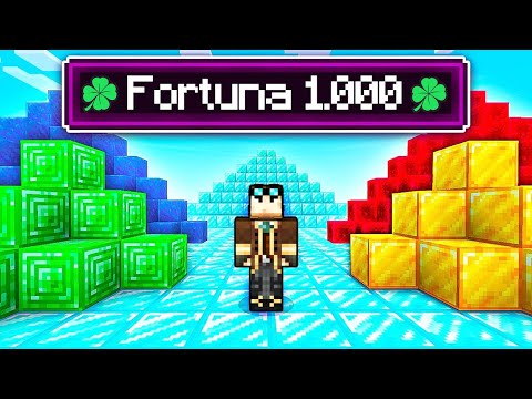 GIOCO A MINECRAFT CON FORTUNA LIVELLO 1000!!