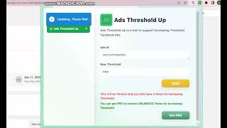 Threshold Up Extension For Facebook Ads