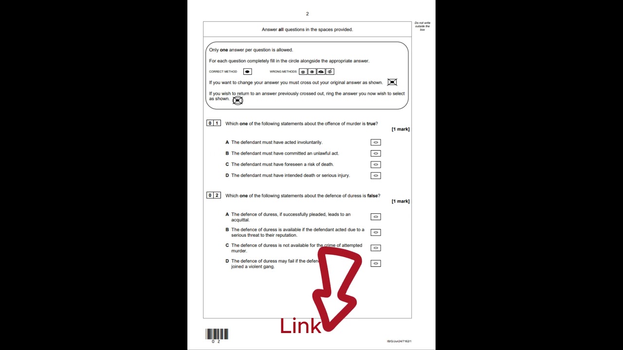 AQA A-Level Law Paper 1               #aqa #aqaalevel #aqatutor #exam #aqagcse