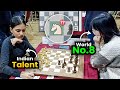 Indian Talent Divya Deshmukh Challenges World No.8 Tan Zhongyl | FIDE Women's Grand Swiss 2023