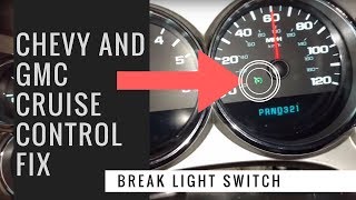 🛑GM Silverado Cruise Control Fix, Brake Light Switch Replacement 2007-14 Video - Maxim Kingsley
