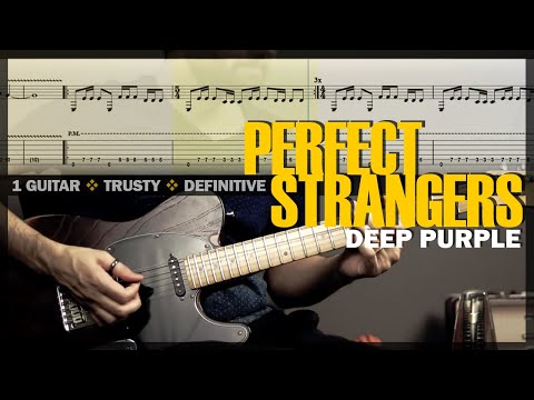 Perfect Strangers | Guitar Cover Tab | Guitar Solo Lesson | Backing Track with Vocals 🎸 DEEP PURPLE