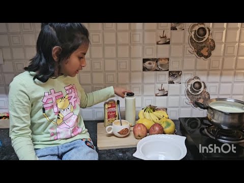 Deekshitha's yummy fruit custard