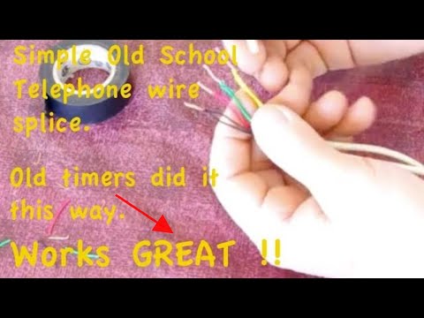 Fix cut phone wire. Splice method no parts needed Like old timers