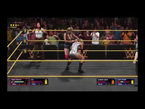 WWE 2k19 Lita & Trish Stratus vs Lacey Evans & Candice Lerae NXT