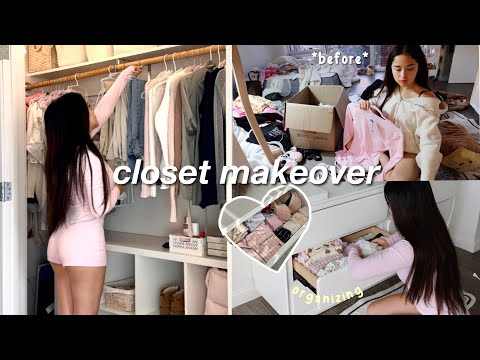 ORGANIZE MY CLOSET WITH ME! *satisfying + aesthetic*