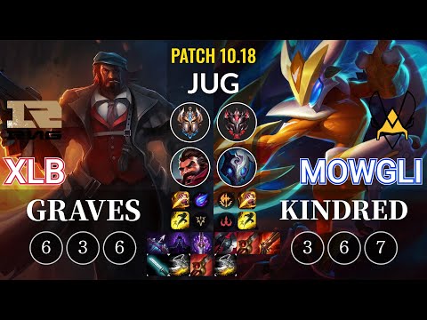 RNG XLB Graves vs VIT Mowgli Kindred Jungle - KR Patch 10.18