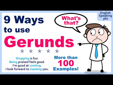 GERUNDS: 9 Different uses of the Gerund in English. EASY GUIDE to improve your GRAMMAR